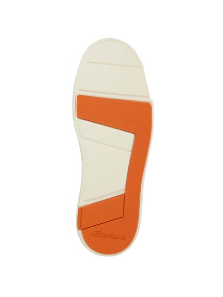 Sneaker Santoni Slip-On Bianco/Marrone